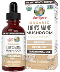 Maryruth'S Maryruth Organics Lions Mane Mushroom Supplement Up To 1 Month Supply Nootropic Usda Organic Lions Mane Extract Nervine Herbal Liquid Drops Brain Health Non-Gmo Vegan Alcohol Free Tincture 1 Fl Oz