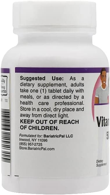 BariatricPal Vitamin B12 (500mcg) Tablets Cherry Flavored Tablets (100 Count)