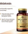 Solgar Melatonin 5 Mg 120 Nuggets - Helps Promote Relaxation & Rest - Clinically Studied Melatonin - Vegan Gluten Free Dairy Free Kosher 120 Servings