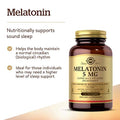 Solgar Melatonin 5 Mg 120 Nuggets - Helps Promote Relaxation & Rest - Clinically Studied Melatonin - Vegan Gluten Free Dairy Free Kosher 120 Servings