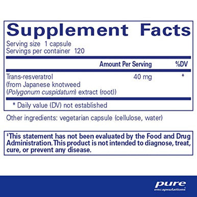 Pure Encapsulations Resveratrol 60 vegcaps