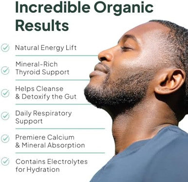 Wild Sea Moss Capsules - 100% Organic Irish Sea Moss With Organic Chlorella, Bladderwrack And Vitamin D For Energy, Lung Health And Thyroid Support For Women And Men - 60 Capsules