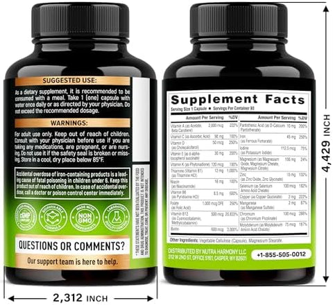 Nutraharmony Vitamin D3 K2 and Bariatric Multivitamin Capsules
