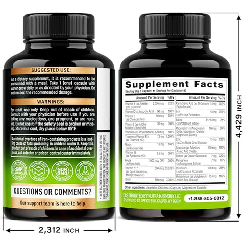 Nutraharmony Vitamin D3 K2 & Bariatric Multivitamin Capsules