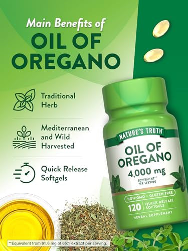 Nature's Truth Oil Of Oregano Softgels With Carvacrol 120 Count