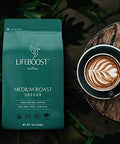 Lifeboost Coffee Ground Medium Roast Coffee Low Acid Single Origin USDA Organic Coffee Non GMO Ground Coffee Third Party Tested For Mycotoxins Pesticides 12 Ounces