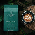Lifeboost Coffee Ground Medium Roast Coffee Low Acid Single Origin USDA Organic Coffee Non GMO Ground Coffee Third Party Tested For Mycotoxins Pesticides 12 Ounces