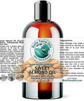 Bella Terra Oils - Organic Sweet Almond Oil 16 Oz - Harnessing Almond'S Rich Vitamin A & B Profile Cold-Pressed Ideal For Radiant Skin