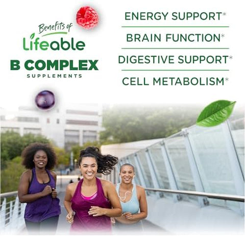 Lifeable Sugar Vitamin B Complex Gummies Bcomplex With Vitamin C Great Tasting Vit B Complex Vitamins Energy And Nerve Support B Vitamins Complex For Women Men Adults 90 Gummies
