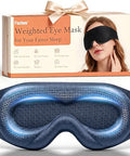 Focbeo Weighted Eye Mask For Sleeping - 100% Blackout Sleep Mask For Women & Men 3D Contoured Eye Mask For Lash Extensions Zero Eye Pressure Memory Foam Adjustable Strap For Airplane Travel & Meditation