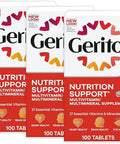 Geritol Multivitamin Supplement Contains Bvitamins Antioxidants Vitamins C E & D And Iron 27 Essential Vitamins And Minerals Gluten Nongmo No Artificial Sweeteners 100 Tablets 3 Pack