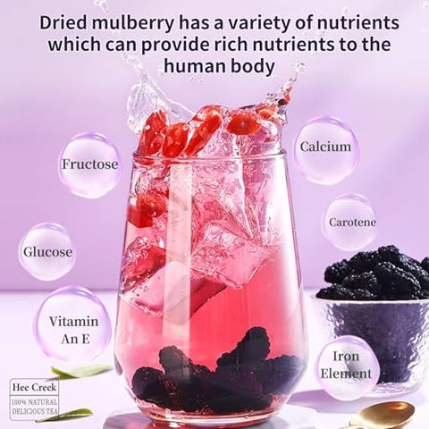 Hee Creek Top Grade Dried Mulberries Black Mulberry Tea 280g/10oz Wild Black Mulberry Dried Fruit No Sugar Added & No Additives Sand Free Nourishing Ã¦Â¡â€˜Ã¨â€˜Å¡ Ã¦Â¡â€˜Ã¨â€˜Å¡Ã¥Â¹Â²
