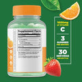 Lifeable Iron With Vitamin C + Vitamin C 1050Mg Gummies Bundle Great Tasting Vitamin Supplement Gluten Gmo Chewable Gummy