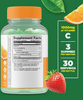 Lifeable Vitamin C 1050Mg + Vitamin C 750Mg Gummies Bundle Great Tasting Vitamin Supplement Gluten Gmo Chewable Gummy