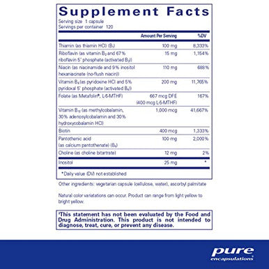 Pure Encapsulations B6 Complex 120 vcaps