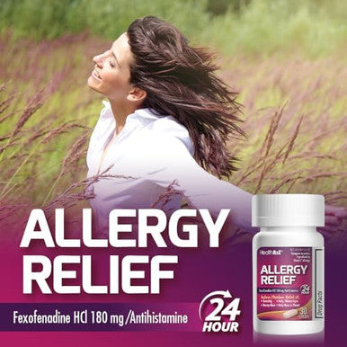 HealthA2Z Fexofenadine HCl 180mg 24-Hour Allergy Relief