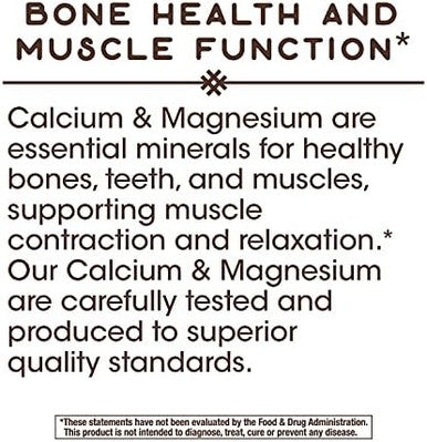 Nature'S Way Calcium & Magnesium Mineral Complex, Supports Bone Health & Muscle Function, 750 Mg Per 3-Capsule Serving, 250 Capsules (Packaging May Vary)