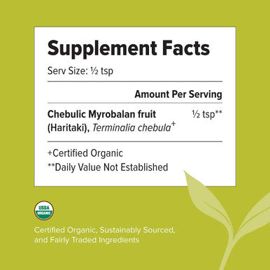 Banyan Botanicals Haritaki Powder Certified Organic, 1 Pound Terminalia Chebula For Detoxification & Rejuvenation* Organic, Vegan, Non-Gmo, Gluten Free, Certified Fair For Life Fair Trade