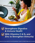Florastor Select Immunity Boost Daily Probiotic & Immune Support Supplement For Women And Men, Saccharomyces Boulardii Cncm I-745 Plus Zinc, Vitamin C & D3 (30 Capsules)