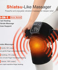 Klugpop Knee Massager With Heat For Pain Relief V5.0[2026 Upgraded] - Electric Cordless Heated Knee Brace With 6 Heat Levels And 3 Vibration Massage Mode s For Men Women (Black ) 2-Pack
