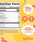 Wellah Clear Whey Protein Isolate Powder (Mango Clementine) 30 Servings - 20G Of Protein 90 Calories Sweetened With Stevia