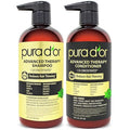Pura D'Or Advanced Therapy Biotin Shampoo & Conditioner Hair Care Set For Hair Thinning Clinically Tested Effective Results Herbal Hair Thickening Products For Women & Men 16Oz X2