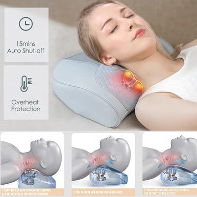 Back Massager Pillow With Heat And Deep Tissue Kneading For Body Pain Relief, Which Can Relax Waist, Shoulder And Foot, Easily Relieve Pressure At Home