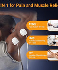 Comfytemp 4 Outputs Tens Unit For Sciatica Cover Multiple Parts Fsa Hsa Eligible Rechargeable Ems&Massage Tens Unit Muscle Stimulator For Pain Relief With 24 Modes And Diy For Back Shoulder Neck