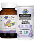 Garden of Life Once Daily Prenatal Bundle: Mykind Organics Prenatal Once Daily Multivitamin 30 Vegan Tablets Plus Dr. Formulated Once Daily Prenatal Probiotics 20 Billion Cfu 30 Vegetarian Capsules