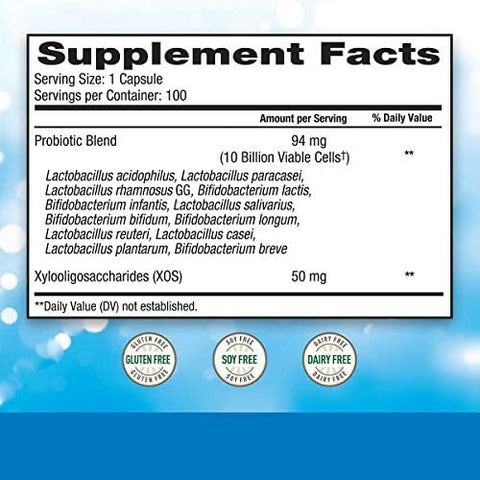 Trunature Advanced Digestive Probiotic 100 Capsules (3 Pack)