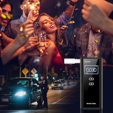 Homealexa Breathalyzer For Alcohol Portable Alcohol Tester With Digital Bac Display High Accuracy Sensor 3-5S Fast Test Personal Breathalyzer With 10 Mouthpieces For Home Party Use