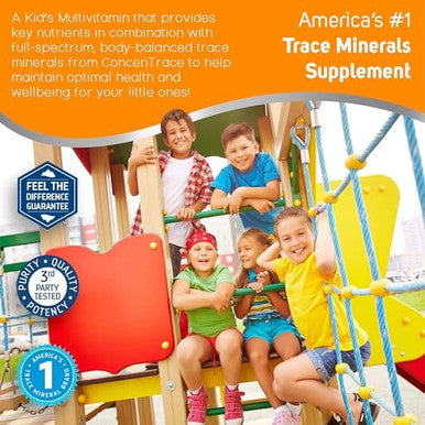 Trace Minerals Kid'S Multi Liquid Multivitamin Supplement With Vitamin C, Zinc, & Minerals Supports Healthy Bones And Immunity Natural Citrus Punch Flavor 48 Servings, 8 Fl Oz (1 Pack)