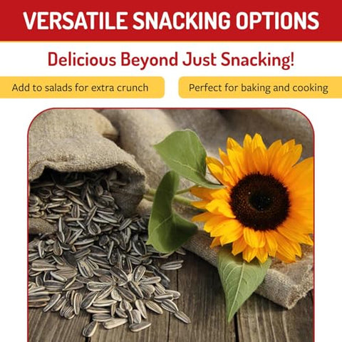 Babkini Semechki Sunflower Seed with Babkini Sticker | Non GMO Seed Packed with Protein& Fiber - Roasted Sunflower Seeds with Resealable Zip Lock Packaging - 4 Pack (500g)