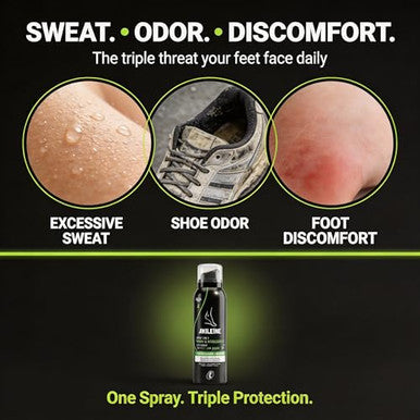 Akileine Black Spray Antiperspirant 150 Ml Foot Deodorant Spray And Shoe Odor Eliminator