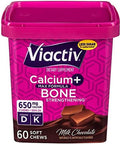 Viactiv Calcium +Vitamin D3 Supplement Soft Chews Milk Chocolate 60 Chews & Nature'S Bounty Optimal Solutions Hair Skin & Nails With Biotin And Collagen