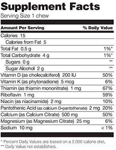 Bariatric Fusion Calcium Citrate 500mg & Energy Soft Chew Bariatric Vitamin, Fruit Punch Flavor 60 Count
