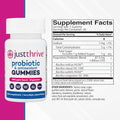 Just Thrive Probiotic Gummies - Kids Men And Womens Probiotic - For Digestive And Overall Health 30 Count