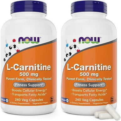 Now Foods Lcarnitine 500 Mg 240 Veg Caps (Pack Of 2)