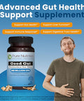 Pure Nutrition Good Gut Men'S Probiotics 60 Billion Cfu 20 Strains 60 Caps Probiotics For Men With Organic Prebiotic Blend Once Daily Non Gmo Gluten Free