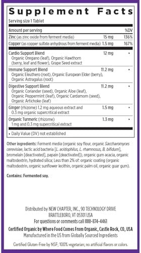 Chapter Zinc Supplement, Fermented Zinc Complex, One Daily For Immune Support + Skin Health, Mineral-Balancing Formula Rich In Copper, Easy To Swallow & Digest, 60 Count (2 Month Supply)