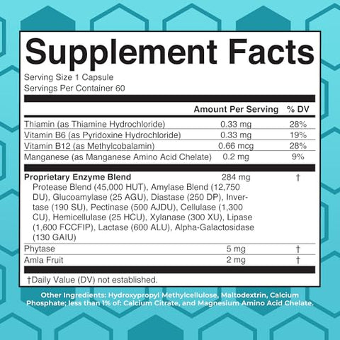 Maryruth'S Maryruth Organics Digestive Enzymes Up To 2 Month Supply Vegan Digestive Health Aid And Gut Health Enzyme Complex Over 12 Enzymes Vitamins B6 & B12