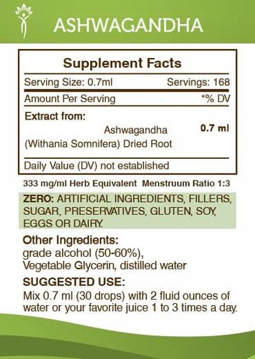 Secrets of the Tribe Ashwagandha Tincture Alcohol Extract, High-Potency Herbal Drops, Tincture Made from Ashwagandha Withania Somnifera Reduces Stress and Promotes Relaxation 4 oz