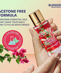 Blossom All Natural Organic Acetone Nail Polish Remover + Blue Cross Optical Nail Whitener Nail Brightening Basecoat With Vitamin E 2 Pack Bundle