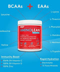 Rsp Aminolean Recovery - Post Workout Bcaas Amino Acids Supplement + Electrolytes, Bcaas And Eaas For Hydration Boost, Immunity Support - Muscle Recovery Drink, Vegan Aminos, Blood OrangeÃƒÂ¢Ã¢â€šÂ¬Ã‚Â¦