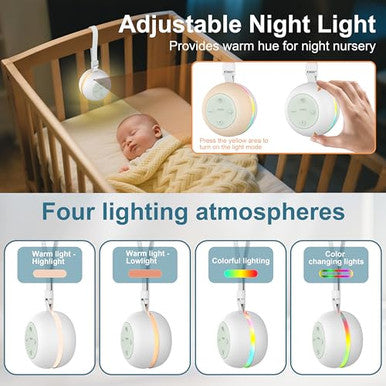 Wobrikosee Portable Sound Machine For Baby Kids Adults Usb Rechargeable White Noise Machine With Timer Function18 Smooth Sounds 256-Color Changing Mood Light Memory Function Sound Therapy For Home Travel