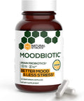 MoodBiotic Probiotics for Women & Men - Probiotic Lactobacilli Supplement w/ 6 Billion CFU for Better Mood, Stress Management, Improved Cognition & Gut Health (30ct) - w/ Cerebiome