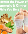 Entrefeet 100 Turmeric & Ginger Foot Pads Premium Pads To Feel Better Sleep Better & Relieve Stress Organic Foot Patches