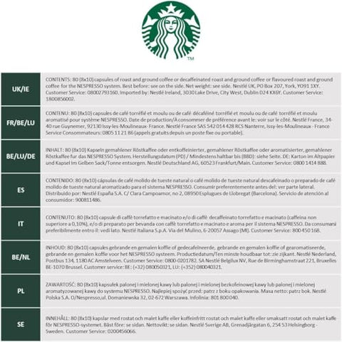 Starbucks by Nespresso Pike Place Coffee Capsules, 30-Count