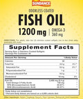Sundance Odorless Fish Oil 1200Mg 100 Coated Softgels Controls Fish Burps Lemon Flavor Nongmo And Gluten Supplement