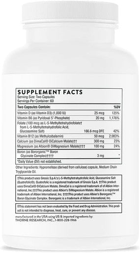 Thorne Advanced Bone SupportÃƒÂ¢Ã¢â€šÂ¬Ã‚Â¡ - (Formerly Oscap) - Bone Health Supplement With Calcium And Vitamin D - 120 Capsules